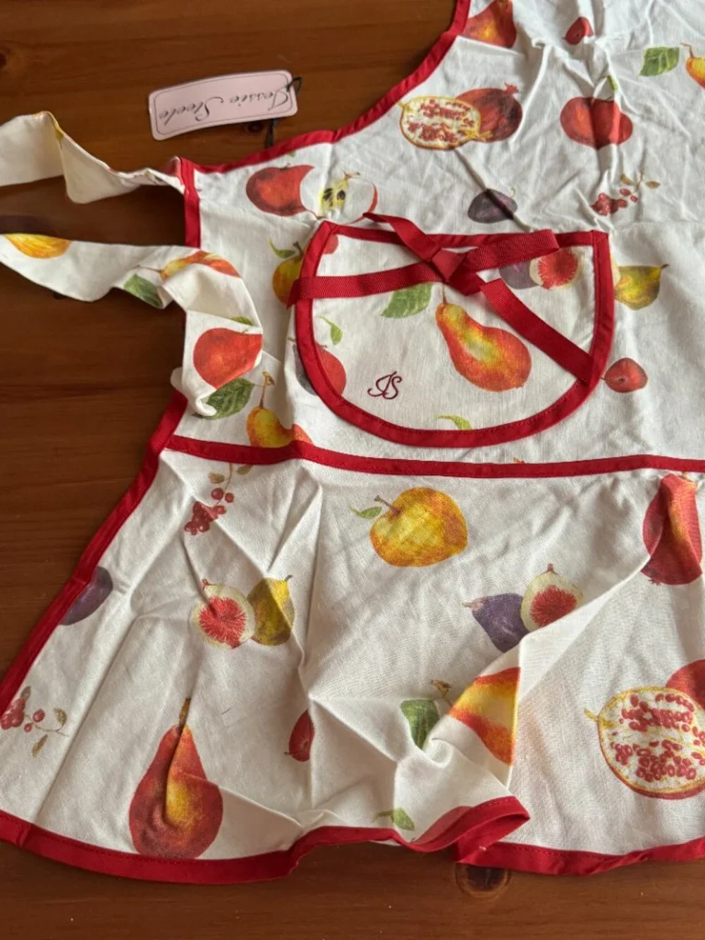 NWT Williams Sonoma Vintage Print Jessie Steele Botanical Print Apron